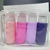 Botellas Reutilizables de Silicona para Viaje con Etiquetas para Viajes de Negocios, Botellas Portátiles Vacías para Loción, Gel de Ducha, Set de Botellas para Almacenamiento de Champú