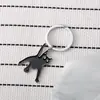 Chaveiro de gato frito de aço inoxidável com design criativo transfronteiriço, acessórios fofos de desenho animado para mochila, atacado