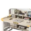 Escritorio de uso doméstico con estantería, escritorio de computadora integrado, mesa de escritorio para juegos, escritorio de escritura para niñas, escritorio simple, juego de escritorio y silla para estudiar