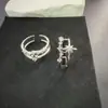 Venta al por mayor de joyería popular de nicho transfronteriza: Anillo de Latón Chapado en Oro con Microincrustaciones de Circonita, Anillo Abierto de Flor Estilo Europeo y Americano