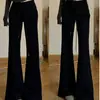 Calça de Moletom Nova Primavera 2025 Micro Flare Feminina Solta com Cordão Esportiva Casual Perna Reta Perna Larga