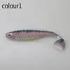 Hilo de Stock Transfronterizo Ojo de Pez Artificial de Cola en T Roscada 7cm/8.5cm/11cm Señuelo Hundible PVC Señuelo Blando de Dos Colores