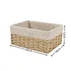Cesta de armazenamento tecida à mão, caixa de armazenamento para lanches, cesta de bambu, cesto de roupa suja, caixa de armazenamento grande para calças