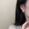 Pendientes Nuevos de Triángulo Calado con Estampado de Leopardo para Otoño e Invierno, Pendientes Elegantes Vintage Medievales, Pendientes de Diseño de Nicho de Lujo Accesible
