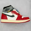 Zapatos Putian Versión Pura Original Versión de Caña Alta Aj1 Cuero de Grano Completo Importado Zapatos Deportivos Casuales Unisex Zapatos para Correr