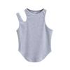 Verano nuevo top chaleco asimétrico hueco para mujer europeo y americano C76605