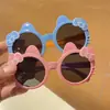Óculos de sol infantis de desenho animado óculos de sol para bebê moda novo menina gato fofo óculos para foto laço proteção solar