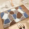 Alfombrillas de Piso Absorbentes Estilo Nórdico Transfronterizas Imitación Cachemira para Baño, Felpudos Resistentes a Manchas y al Desgaste, Alfombras para Puerta de Baño y WC