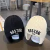 Sombreros de Punto Cálidos con Protección para las Orejas de Estilo Coreano para Otoño e Invierno para Niños y Niñas, Gorros de Lana Versátiles a Prueba de Viento para Bebé