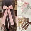Pasador de horquilla de lazo de cinta para niña, pasador de estilo coreano, simple, versátil, de alta calidad, para recogido a medias, accesorios para el cabello