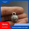Lanterna de cobre branco com pingente de sino sonoro personalidade estilo chinês botão personalidade chaveiro de carro pingente interno