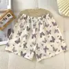 Pijama de Algodón Nube para Mujer con Shorts Verano Holgado Nuevo Pantalones para Caminar Pijama para Casa Se Puede Usar Afuera Venta Directa de Fábrica
