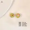 Contas de Pérola Esmaltada Estilo Chinês com Design de Gotejamento de Óleo, Contas Redondas Vazadas Escavadas, Acessórios de Miçangas Artesanais para Pulseiras