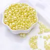3-8mm ABS Furo Reto Pérolas de Imitação Redondas Contas Artesanais DIY Pulseira Colar Materiais para Miçangas Acessórios de Vestuário