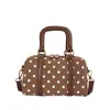 Bolso Boston de Lunares Nuevo 2026 para Mujer, Bolso de Mano Lindo Versátil Moda Estilo Coreano, Bolso de Hombro, Bolso Cruzado