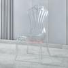 Silla con Respaldo para Hotel al por Mayor Red Subnet Diseño Rojo Silla de Plástico Transparente Silla de Palacio de Cristal para Bodas