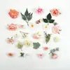 Viento INS pequeño fresco 60 piezas de cabeza de rosa de simulación hojas plantas acuáticas horquilla DIY flores transfronterizo floral bolsa de material para arreglo floral