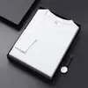 Camiseta de Manga Larga para Hombre Primavera y Otoño Cuello Redondo Versátil Color Sólido Casual Holgada Camisa Base de Otoño con Talla Grande para Hombre