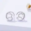 Aretes de botón de plata esterlina s925 temperamento coreano pequeño fresco moda simple personalidad joyería para la oreja chapado platino aretes de botón