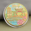 Monedas conmemorativas de ciudades, recuerdos turísticos, monedas coloridas en relieve con paisajes arquitectónicos de Beijing, Shanghái y Nanjing, monedas conmemorativas coleccionables