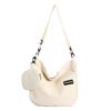 Bolso Nuevo para Mujer 2023 Bolso Casual Cruzado Bolso de Lona con Lámpara de Gran Capacidad Bolso de Hombro Clase de Estudiante Color Sólido Bolso Cruzado