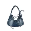 Bolso de mezclilla vintage para mujer, bolso de hombro casual versátil para el día a día, bolso de mano ligero, elegante bolso para debajo del brazo