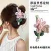 Nuevo clip de tiburón 2026 para otoño e invierno, pinza para el cabello de gran tamaño de alta gama para mujeres con cabello abundante, con diseño de lazo