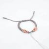 Nudo Diamante Tejido a Mano Flor de Durazno Cuerda de Mano Semiterminado DIY Portátil Cuentas de Transferencia Hebilla Ping An Pulsera de Pareja Pulsera