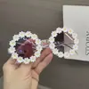 Óculos de Sol Dobráveis Infantis Flor Fofa Margarida Girassol Óculos Protetor Solar para Meninas Óculos de Sol Moda Transfronteiriça Brinquedos