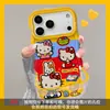 Funda de Teléfono de Color Contrastante con Temática de Gato Adecuada para Apple 17 Pro Max, iPhone 15 Lindo Dibujo Animado 14 Soporte 16 Cubierta Protectora
