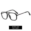 97781 Marco de gafas de doble puente trend europeo y americano para hombre marco de gafas moderno marco de gafas de miopía negro al por mayor