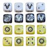 Impresión Grabado en Blanco Colorido Juego de Mesa Juego de Rol Juguete Infantil Enseñanza Juego Entretenimiento Resina de Cristal Dados Grandes