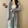 Cardigan de tricô novo para outono e inverno, modelo soltinho, comprimento médio, para mulheres plus size, estilo casual, casaco suéter xale para senhoras plus size
