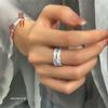 Anillo Fushi para pie plata 999.9 arena método antiguo antiguo dibujo blanco oro esmalte hueco pluma de fénix apertura anillo sólido plata esterlina venta al por mayor