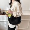 Bolso de lona para mujer, bandolera, mochila para estudiantes universitarios, bolso de hombro de gran capacidad, bolso de mano de color sólido.