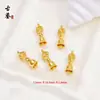 Vajra Campana y Vajra Mazo de Cobre Chapados en Oro de 18 Quilates Herramienta Ritual Tántrica de Xizang Pulsera de Campana Vajra Accesorio de Collar Accesorio para Manualidades DIY