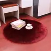 Tapete Peludo Tapete de Lã Sintética Tapete Redondo Capacho Branco Sala de Estar Quarto Janela de Canto Europeia Cobertor Dropshipping