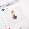 Novo Pingente Chaveiro de Metal Flor de Cerejeira Coração Delicado Flor Decoração de Celular Acessórios de Pingente para Bolsa