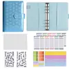Suministro Exclusivo Transfronterizo de Cuaderno Láser Macarrón Forma de Corazón A6, Cuaderno Creativo de Hojas Sueltas de PU, Cuaderno de Hojas Sueltas de Presupuesto en Efectivo