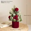 Decoración Navideña Personalizada de Venta Caliente Transfronteriza Árbol de Mesa Flockeado Mini Árbol de Navidad Adorno de Escena Props