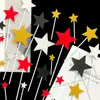 Cartão de decoração de bolo cor cintilante tamanho estrelas bolo de aniversário cartão em forma de coração decoração de mesa de sobremesas plug-in