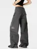 Macacão OREETA Americano com Estampa de Letras, Múltiplos Bolsos, Resistente ao Desgaste, Resistente à Sujeira, Perna Larga, Calça Casual, Transfronteiriço para Homens e Mulheres