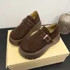 Sapatos Birkenstock com Solado Grosso para Aumentar a Altura para Mulheres, Nova Moda Primavera/Verão 2026 Mocassins Slip-On Casuais Versáteis para Pessoas Baixinhas