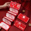 Sobre Rojo Plegable con Diseño Deslizante para Año Nuevo y Boda, Sobre de Regalo en Efectivo de Año Nuevo para Buena Suerte y Prosperidad, Puede Contener hasta 10,000