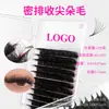 Racimo puntiagudo, pelo denso, 0.05 mm, gran volumen, 1200 racimos, gran capacidad, pestañas postizas de racimo individual, sin dispersión de raíz, pestañas de injerto