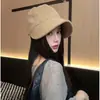 Sombrero Tejido de Ala Ancha para Mujer, Nuevo Sombrero de Sol para Exteriores de Verano, Sombrero de Pescador Plegable de Ala Grande, Sombrero de Cubo