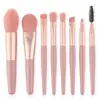 8 Mini Macarons Pincel de Maquiagem Pincel de Sombra Conjunto Portátil para Iniciantes Ferramentas de Beleza Lote Ponto