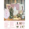 Escena de decoración del primer cumpleaños de una niña, cortinas estilo coreano, decoración atmosférica, celebración de bebé, fondo de globos de cumpleaños, tablero KT