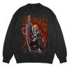 Otoño e Invierno Batalla de Hechizos Espada Frente Leyenda BLEACH Anime Japonés Suéter Grueso Cálido Tejido