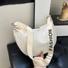 Bolsa Axilar de Grande Capacidade de Tecido de Nylon Estilo Coreano Bolsa Transversal Nova Simples Feminina Bolsa de Ombro Esportiva Casual Bolsa Feminina